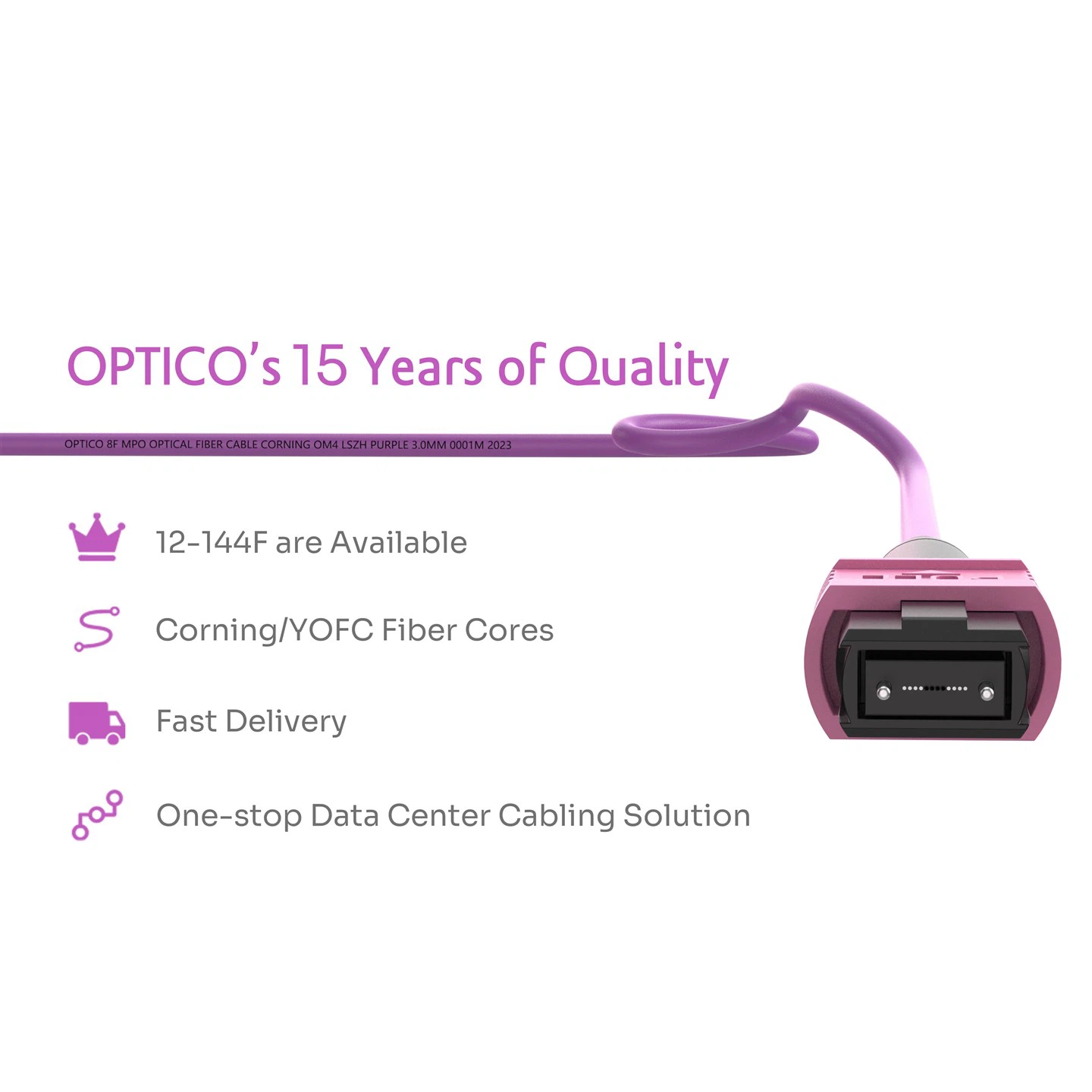 8 Fibers MPO Fanout Cable
