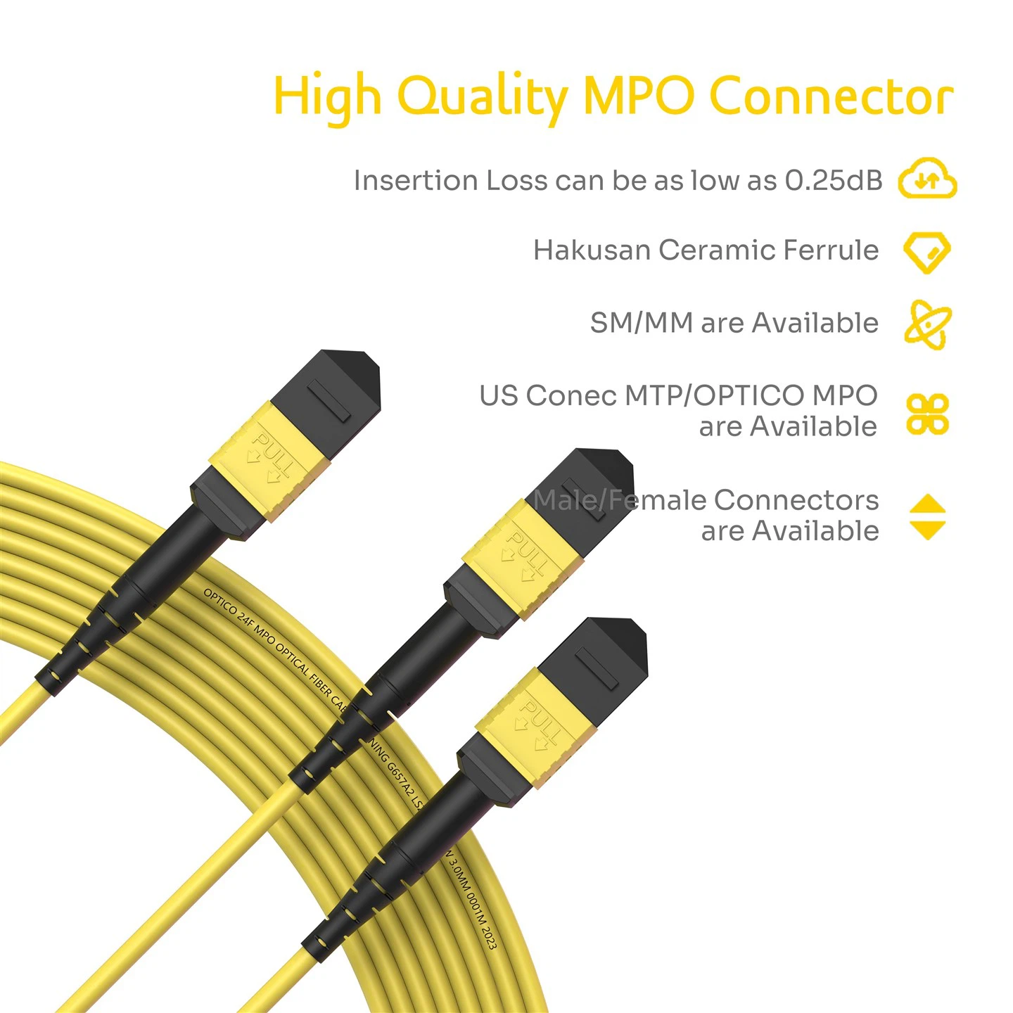 24F Female To 2×12 Female MPO Breakout Cable suppliers
